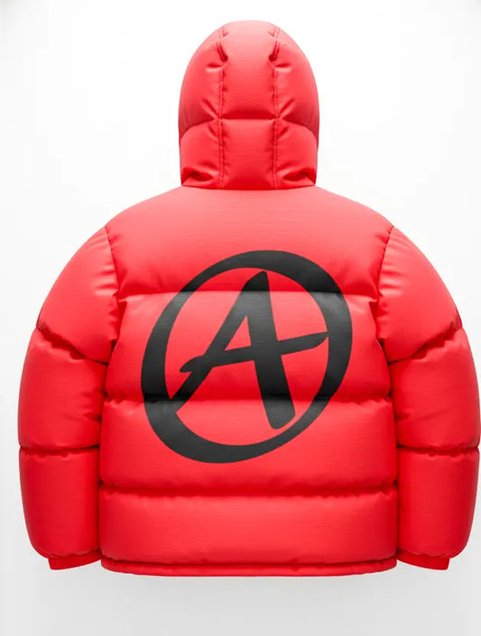 Arcatique red Puffer Jacket Signature Edition Achille paris