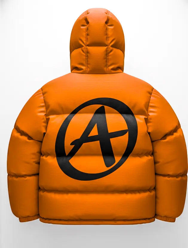 Arcatique orange Puffer Jacket Signature Edition Achille paris