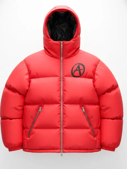 Arcatique red Puffer Jacket Signature Edition Achille paris