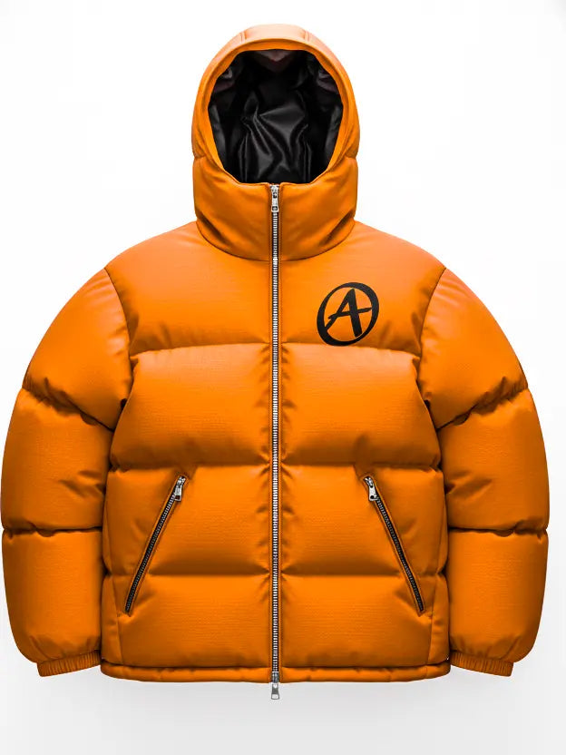 Arcatique orange Puffer Jacket Signature Edition Achille paris